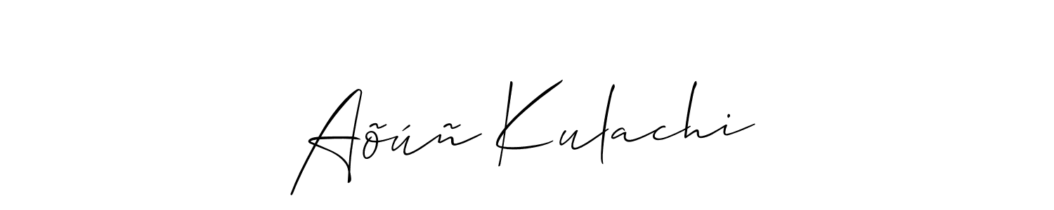 This is the best signature style for the Aõúñ Kulachi name. Also you like these signature font (Allison_Script). Mix name signature. Aõúñ Kulachi signature style 2 images and pictures png