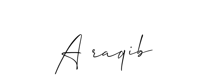 Similarly Allison_Script is the best handwritten signature design. Signature creator online .You can use it as an online autograph creator for name A۔raqib. A۔raqib signature style 2 images and pictures png