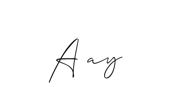 Allison_Script is a professional signature style that is perfect for those who want to add a touch of class to their signature. It is also a great choice for those who want to make their signature more unique. Get Aजay name to fancy signature for free. Aजay signature style 2 images and pictures png