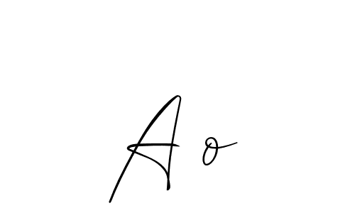 Design your own signature with our free online signature maker. With this signature software, you can create a handwritten (Allison_Script) signature for name A❤o. A❤o signature style 2 images and pictures png