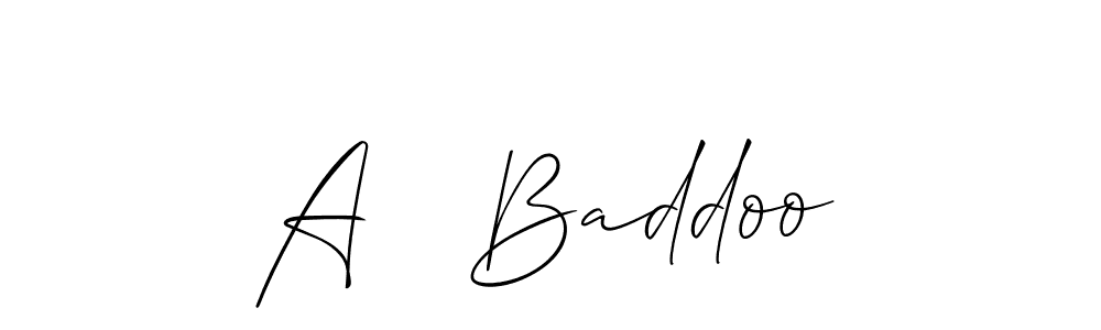 You should practise on your own different ways (Allison_Script) to write your name (A   Baddoo) in signature. don't let someone else do it for you. A   Baddoo signature style 2 images and pictures png