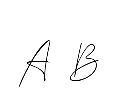 Also You can easily find your signature by using the search form. We will create A  B name handwritten signature images for you free of cost using Allison_Script sign style. A  B signature style 2 images and pictures png