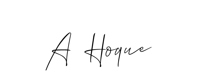 if you are searching for the best signature style for your name A  Hoque. so please give up your signature search. here we have designed multiple signature styles  using Allison_Script. A  Hoque signature style 2 images and pictures png