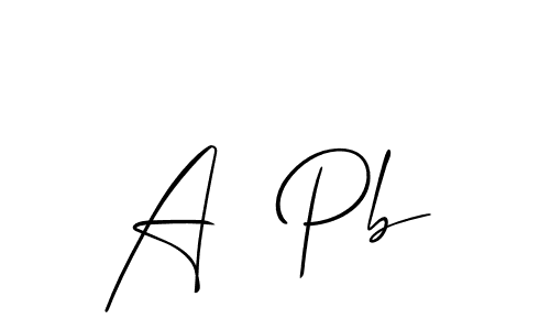 You can use this online signature creator to create a handwritten signature for the name A  Pb. This is the best online autograph maker. A  Pb signature style 2 images and pictures png