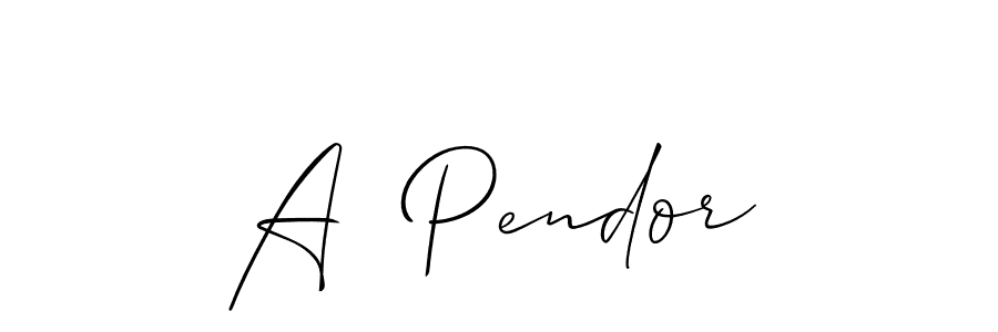 Check out images of Autograph of A  Pendor name. Actor A  Pendor Signature Style. Allison_Script is a professional sign style online. A  Pendor signature style 2 images and pictures png