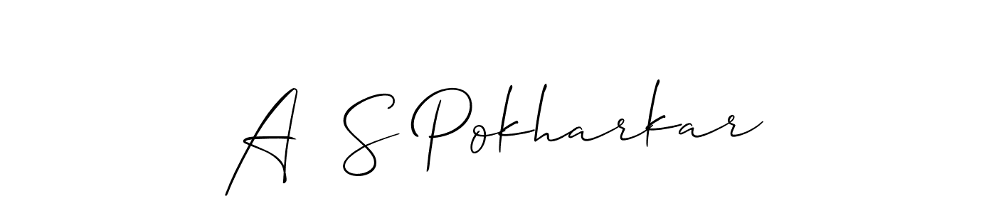 Make a beautiful signature design for name A  S Pokharkar. Use this online signature maker to create a handwritten signature for free. A  S Pokharkar signature style 2 images and pictures png