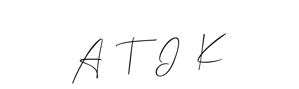 How to make A  T  I  K signature? Allison_Script is a professional autograph style. Create handwritten signature for A  T  I  K name. A  T  I  K signature style 2 images and pictures png