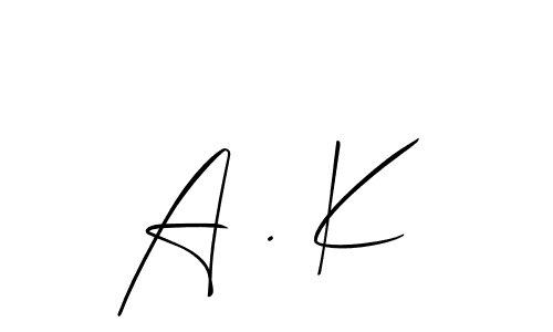 Make a beautiful signature design for name A . K. Use this online signature maker to create a handwritten signature for free. A . K signature style 2 images and pictures png