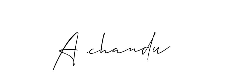 if you are searching for the best signature style for your name A .chandu. so please give up your signature search. here we have designed multiple signature styles  using Allison_Script. A .chandu signature style 2 images and pictures png