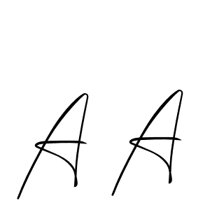 The best way (Allison_Script) to make a short signature is to pick only two or three words in your name. The name A A include a total of six letters. For converting this name. A A signature style 2 images and pictures png