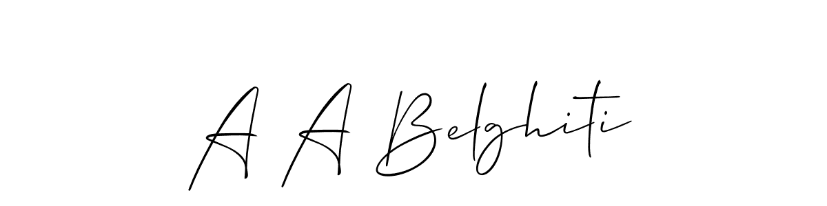 Best and Professional Signature Style for A A Belghiti. Allison_Script Best Signature Style Collection. A A Belghiti signature style 2 images and pictures png