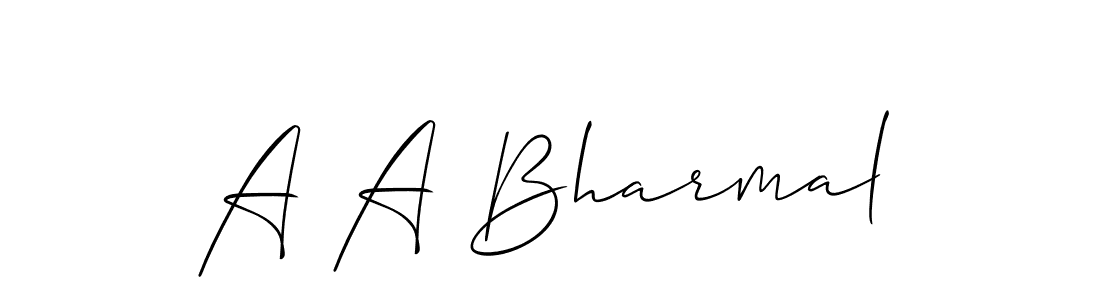 Make a short A A Bharmal signature style. Manage your documents anywhere anytime using Allison_Script. Create and add eSignatures, submit forms, share and send files easily. A A Bharmal signature style 2 images and pictures png