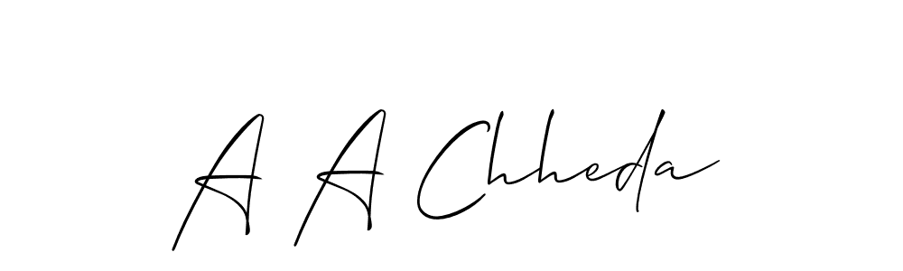 How to Draw A A Chheda signature style? Allison_Script is a latest design signature styles for name A A Chheda. A A Chheda signature style 2 images and pictures png