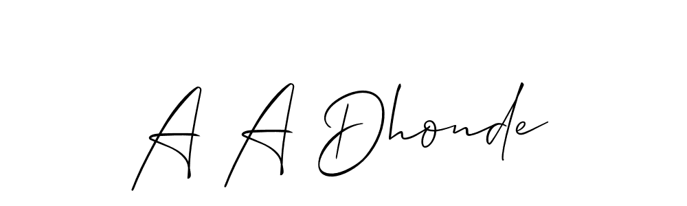 This is the best signature style for the A A Dhonde name. Also you like these signature font (Allison_Script). Mix name signature. A A Dhonde signature style 2 images and pictures png