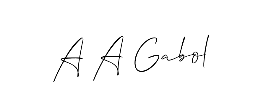 Make a beautiful signature design for name A A Gabol. With this signature (Allison_Script) style, you can create a handwritten signature for free. A A Gabol signature style 2 images and pictures png