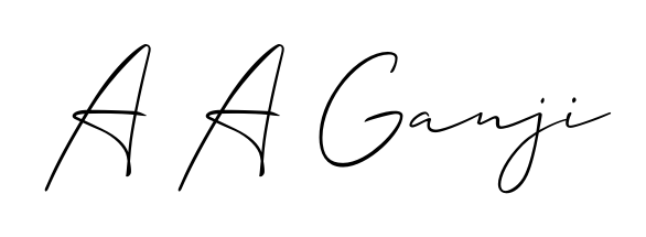 Achieve flawless digital penmanship with A A Ganji name in Allison_Script font. The perfect tool for creating online signatures. A A Ganji signature style 2 images and pictures png