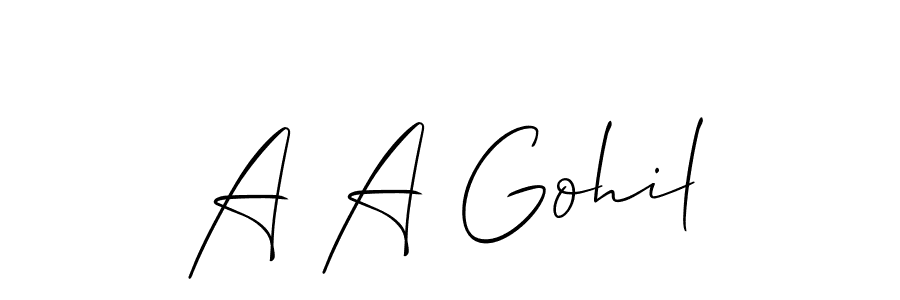 This is the best signature style for the A A Gohil name. Also you like these signature font (Allison_Script). Mix name signature. A A Gohil signature style 2 images and pictures png