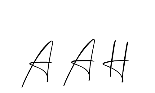 Also we have A A H name is the best signature style. Create professional handwritten signature collection using Allison_Script autograph style. A A H signature style 2 images and pictures png