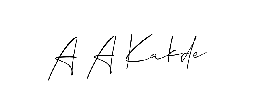 A A Kakde stylish signature style. Best Handwritten Sign (Allison_Script) for my name. Handwritten Signature Collection Ideas for my name A A Kakde. A A Kakde signature style 2 images and pictures png