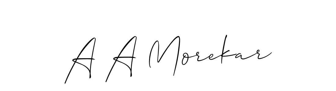 Best and Professional Signature Style for A A Morekar. Allison_Script Best Signature Style Collection. A A Morekar signature style 2 images and pictures png