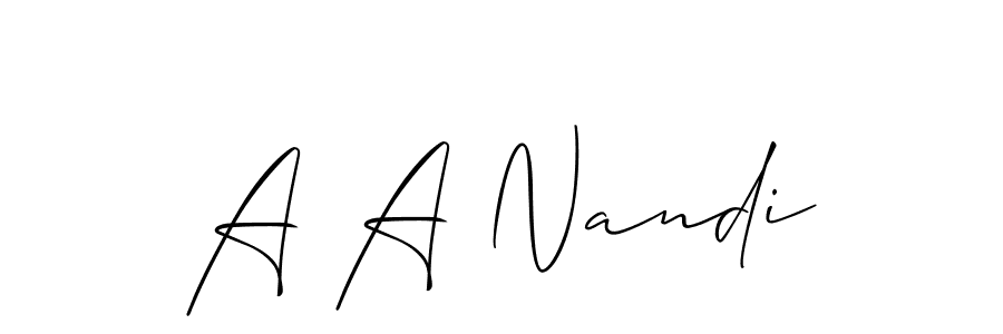 This is the best signature style for the A A Nandi name. Also you like these signature font (Allison_Script). Mix name signature. A A Nandi signature style 2 images and pictures png