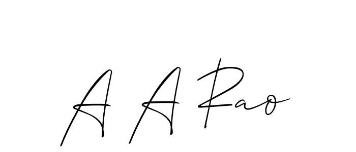 A A Rao stylish signature style. Best Handwritten Sign (Allison_Script) for my name. Handwritten Signature Collection Ideas for my name A A Rao. A A Rao signature style 2 images and pictures png