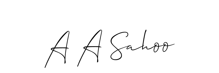Create a beautiful signature design for name A A Sahoo. With this signature (Allison_Script) fonts, you can make a handwritten signature for free. A A Sahoo signature style 2 images and pictures png