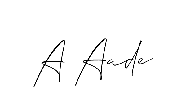 Make a beautiful signature design for name A Aade. Use this online signature maker to create a handwritten signature for free. A Aade signature style 2 images and pictures png