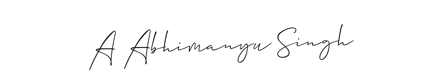 You can use this online signature creator to create a handwritten signature for the name A Abhimanyu Singh. This is the best online autograph maker. A Abhimanyu Singh signature style 2 images and pictures png