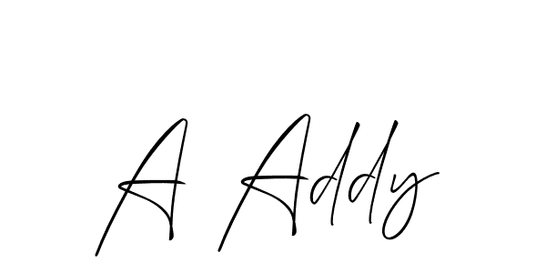 How to make A Addy signature? Allison_Script is a professional autograph style. Create handwritten signature for A Addy name. A Addy signature style 2 images and pictures png