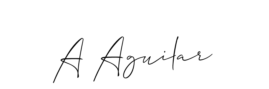 How to Draw A Aguilar signature style? Allison_Script is a latest design signature styles for name A Aguilar. A Aguilar signature style 2 images and pictures png