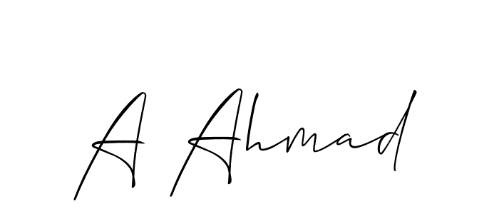 Best and Professional Signature Style for A Ahmad. Allison_Script Best Signature Style Collection. A Ahmad signature style 2 images and pictures png