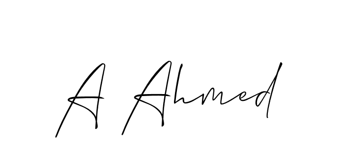 Best and Professional Signature Style for A Ahmed. Allison_Script Best Signature Style Collection. A Ahmed signature style 2 images and pictures png