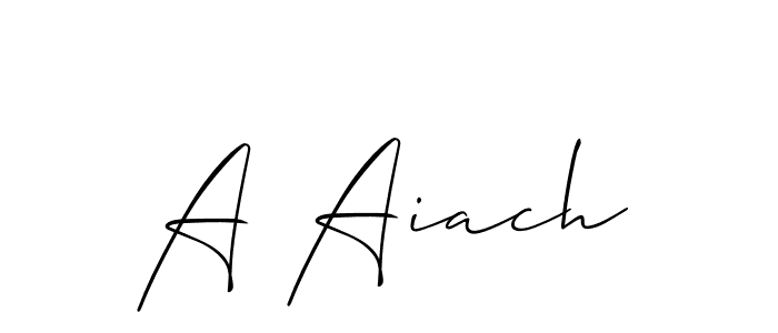 This is the best signature style for the A Aiach name. Also you like these signature font (Allison_Script). Mix name signature. A Aiach signature style 2 images and pictures png