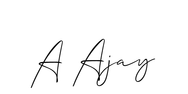 A Ajay stylish signature style. Best Handwritten Sign (Allison_Script) for my name. Handwritten Signature Collection Ideas for my name A Ajay. A Ajay signature style 2 images and pictures png