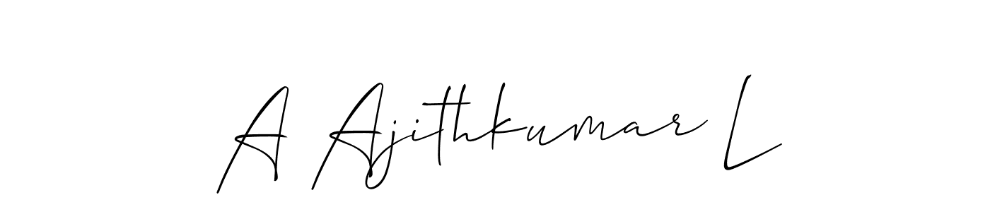 Once you've used our free online signature maker to create your best signature Allison_Script style, it's time to enjoy all of the benefits that A Ajithkumar L name signing documents. A Ajithkumar L signature style 2 images and pictures png