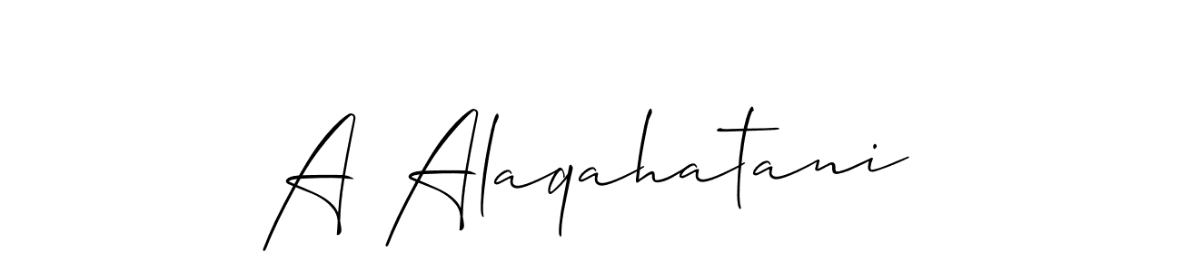 It looks lik you need a new signature style for name A Alaqahatani. Design unique handwritten (Allison_Script) signature with our free signature maker in just a few clicks. A Alaqahatani signature style 2 images and pictures png