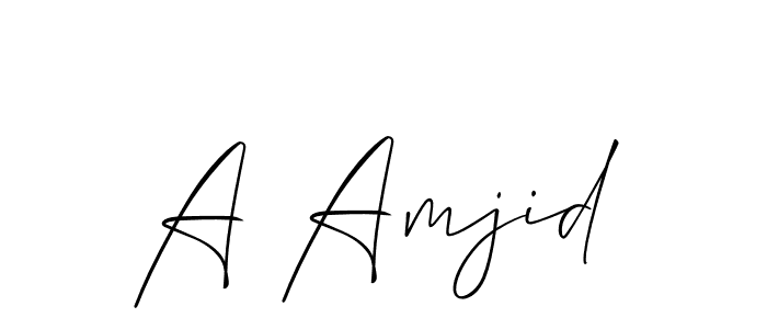 A Amjid stylish signature style. Best Handwritten Sign (Allison_Script) for my name. Handwritten Signature Collection Ideas for my name A Amjid. A Amjid signature style 2 images and pictures png