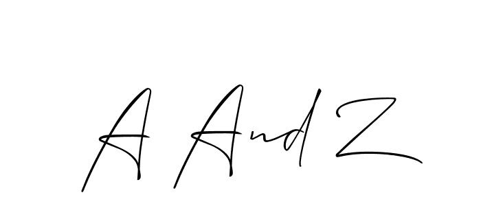 A And Z stylish signature style. Best Handwritten Sign (Allison_Script) for my name. Handwritten Signature Collection Ideas for my name A And Z. A And Z signature style 2 images and pictures png