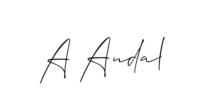 How to make A Andal signature? Allison_Script is a professional autograph style. Create handwritten signature for A Andal name. A Andal signature style 2 images and pictures png