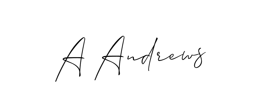 How to make A Andrews signature? Allison_Script is a professional autograph style. Create handwritten signature for A Andrews name. A Andrews signature style 2 images and pictures png