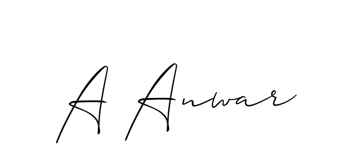 Similarly Allison_Script is the best handwritten signature design. Signature creator online .You can use it as an online autograph creator for name A Anwar. A Anwar signature style 2 images and pictures png