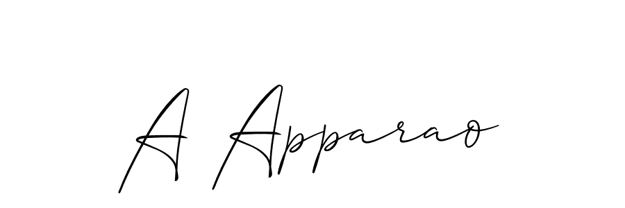 Also You can easily find your signature by using the search form. We will create A Apparao name handwritten signature images for you free of cost using Allison_Script sign style. A Apparao signature style 2 images and pictures png