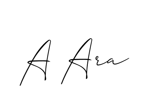 Make a short A Ara signature style. Manage your documents anywhere anytime using Allison_Script. Create and add eSignatures, submit forms, share and send files easily. A Ara signature style 2 images and pictures png