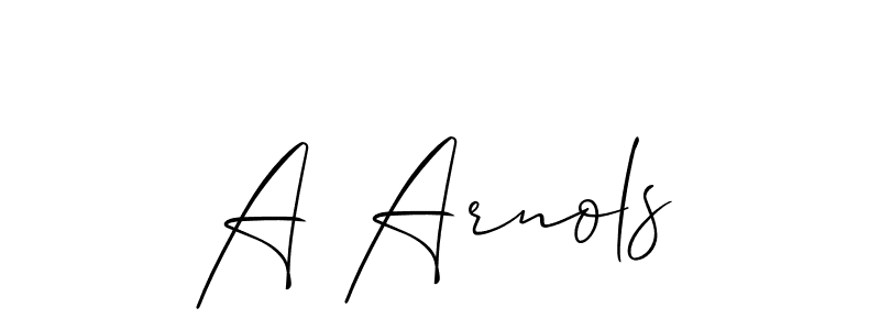 if you are searching for the best signature style for your name A Arnols. so please give up your signature search. here we have designed multiple signature styles  using Allison_Script. A Arnols signature style 2 images and pictures png