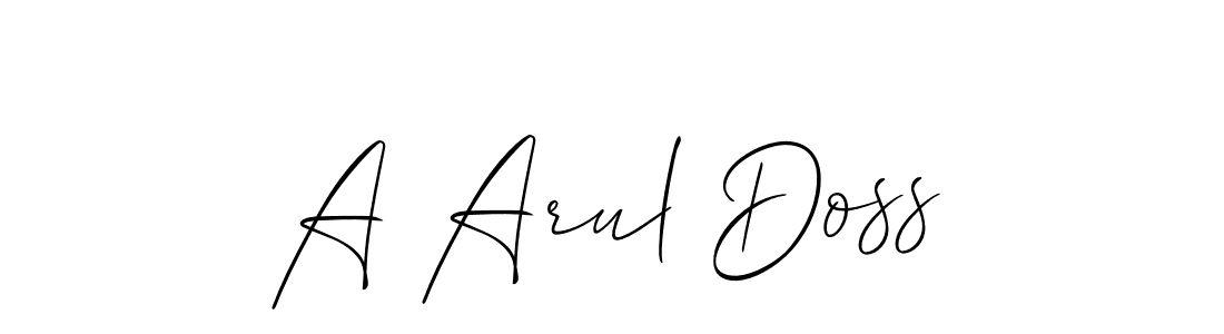 This is the best signature style for the A Arul Doss name. Also you like these signature font (Allison_Script). Mix name signature. A Arul Doss signature style 2 images and pictures png