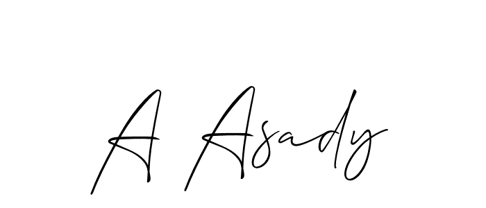 Allison_Script is a professional signature style that is perfect for those who want to add a touch of class to their signature. It is also a great choice for those who want to make their signature more unique. Get A Asady name to fancy signature for free. A Asady signature style 2 images and pictures png