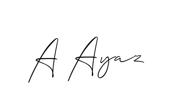 Make a short A Ayaz signature style. Manage your documents anywhere anytime using Allison_Script. Create and add eSignatures, submit forms, share and send files easily. A Ayaz signature style 2 images and pictures png