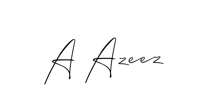 A Azeez stylish signature style. Best Handwritten Sign (Allison_Script) for my name. Handwritten Signature Collection Ideas for my name A Azeez. A Azeez signature style 2 images and pictures png