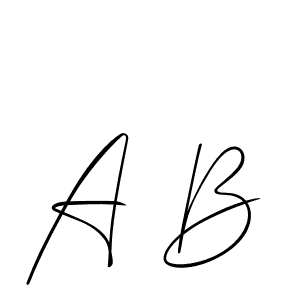 Create a beautiful signature design for name A B. With this signature (Allison_Script) fonts, you can make a handwritten signature for free. A B signature style 2 images and pictures png